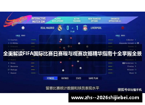 全面解读FIFA国际比赛日赛程与观赛攻略精华指南十全掌握全景